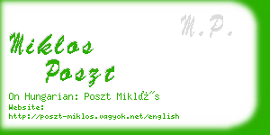 miklos poszt business card